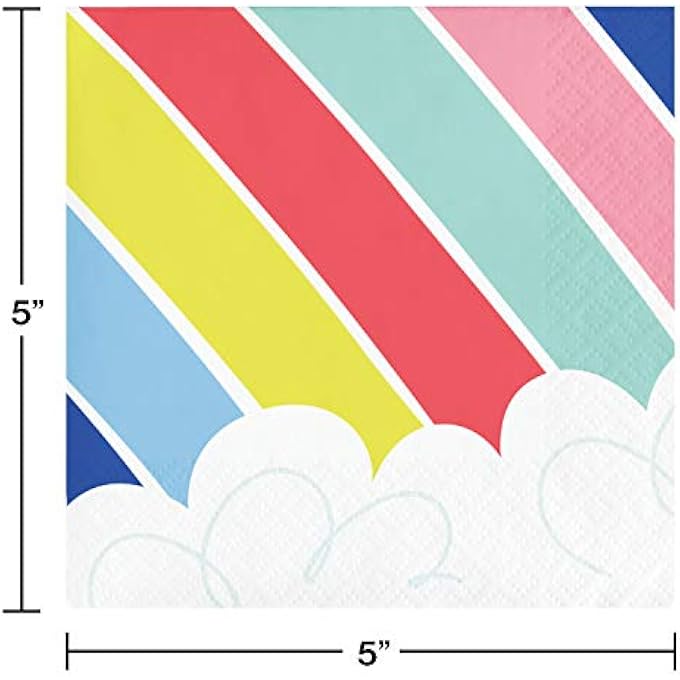 OVER THE RAINBOW BEVERAGE NAPKINS 16-PIECE - Image 2